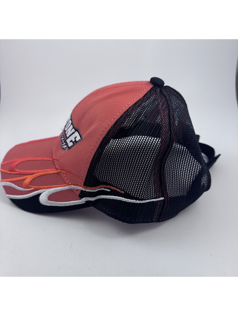 Keystone Raceway Hat Mesh Trucker Flame Embroidered OC Sports Red Black OSFM - Picture 5 of 7